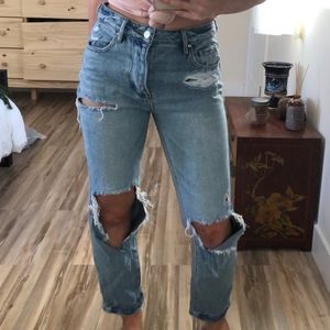 Ripped boyfriend jeans